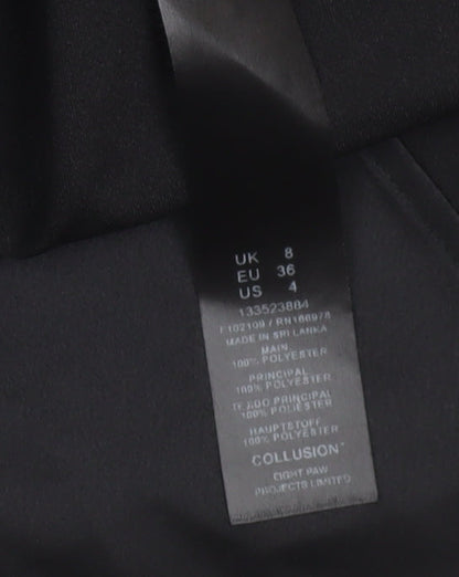 Collusion Women’s Black Size 8 Long Straight Pencil Skirt