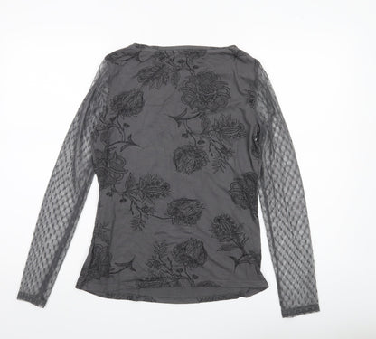 Womens UK Size 10 Marks and Spencer Grey Tunic Blouse