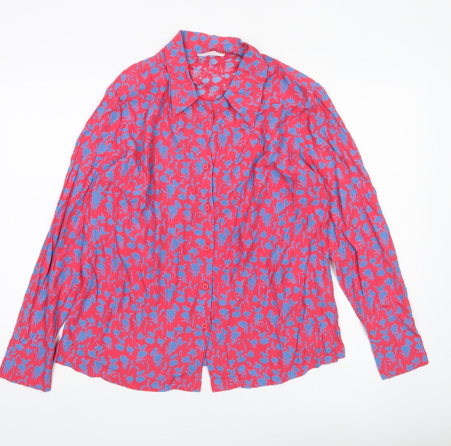 Womens UK Size 12 Finery Red Classic Button-Up