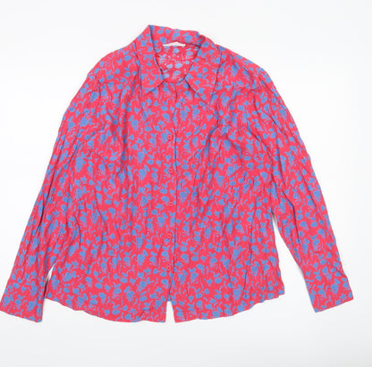 Womens UK Size 12 Finery Red Classic Button-Up