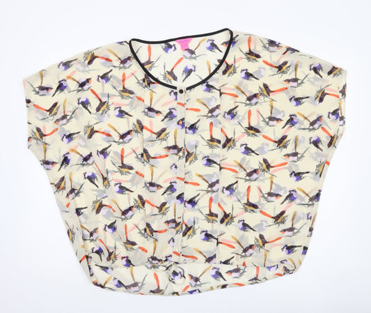 Womens UK Size 10 Monsoon Multicoloured Tunic Blouse