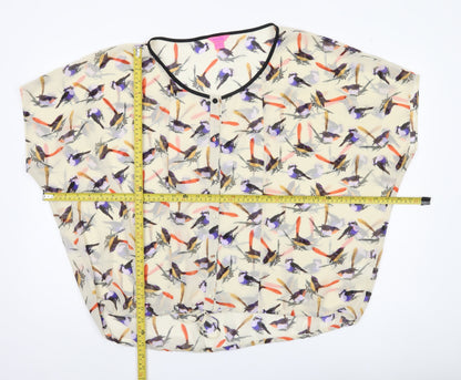 Womens UK Size 10 Monsoon Multicoloured Tunic Blouse