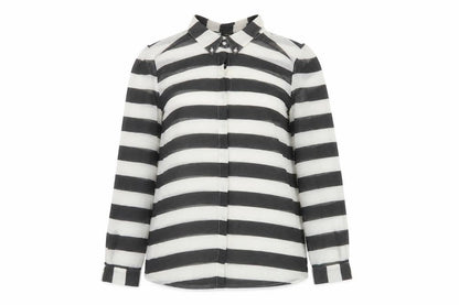 Womens UK Size 14 NEXT Black Classic Button-Up