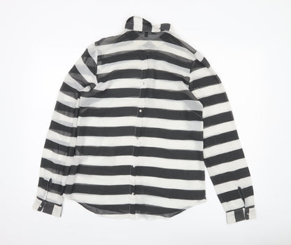 Womens UK Size 14 NEXT Black Classic Button-Up