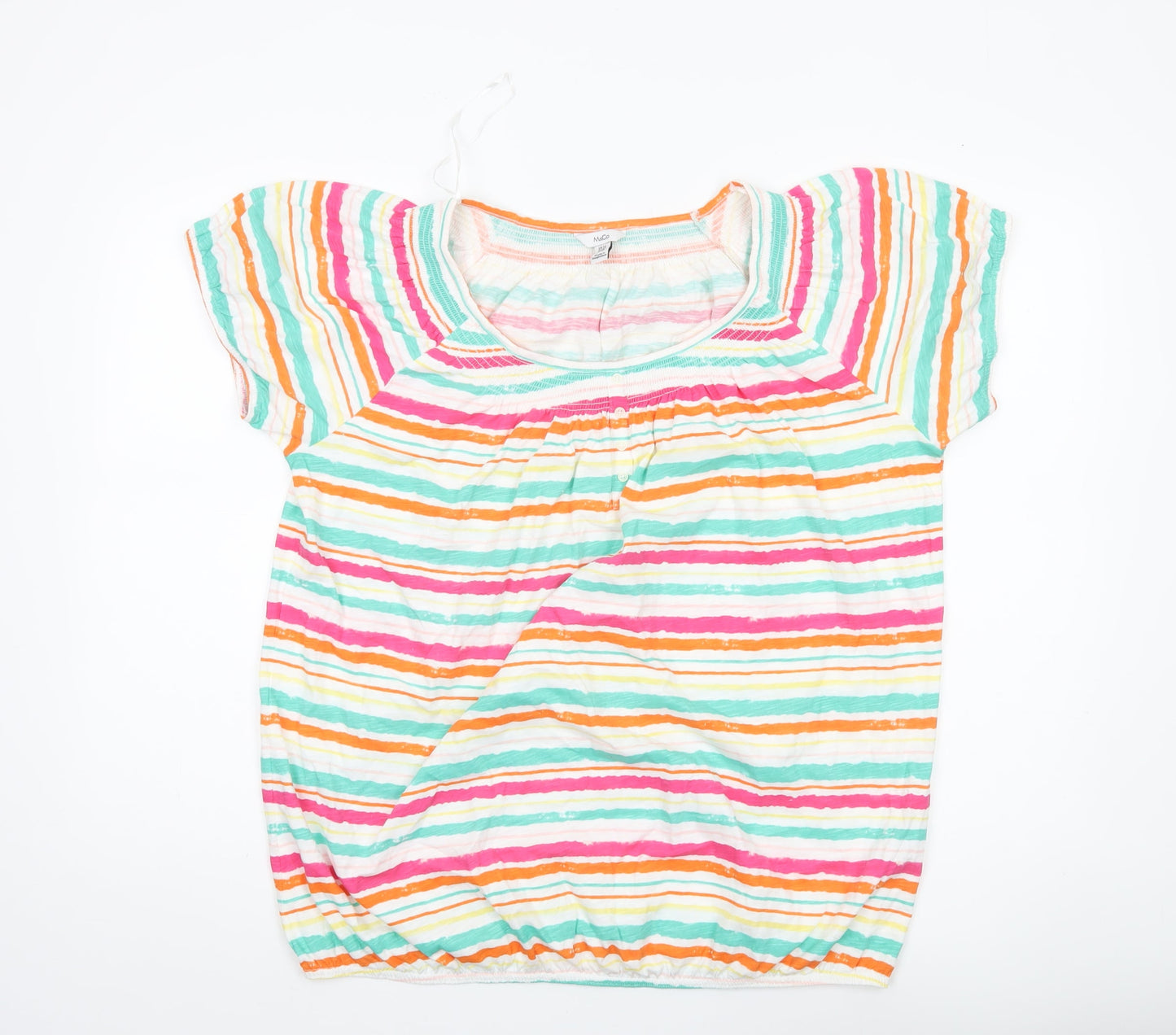 Womens UK Size 16 M&Co Multicoloured Basic T-Shirt