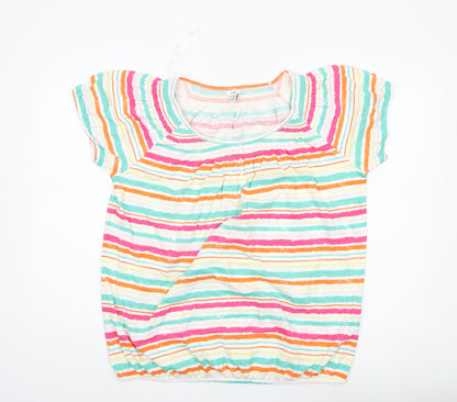 Womens UK Size 16 M&Co Multicoloured Basic T-Shirt