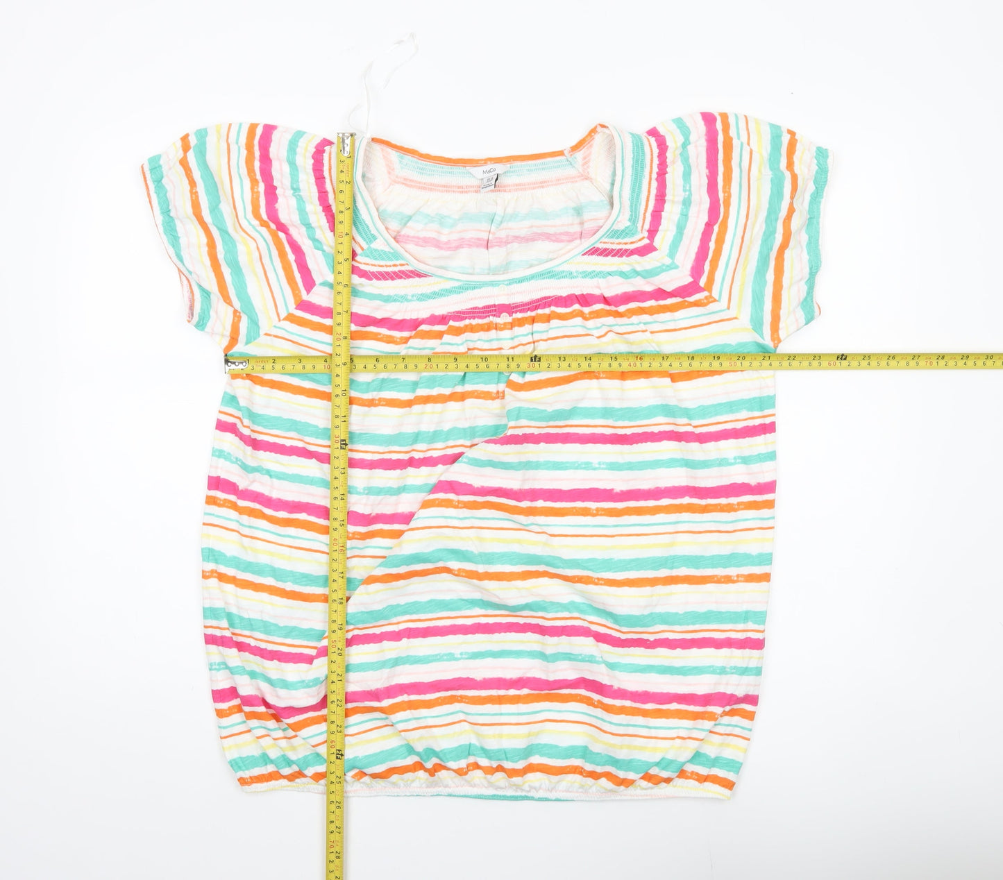 Womens UK Size 16 M&Co Multicoloured Basic T-Shirt
