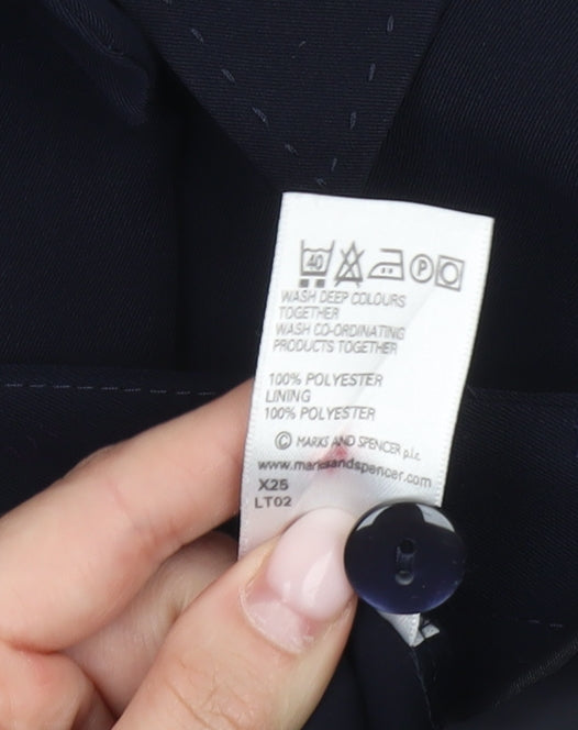 Womens UK Size 14 Marks and Spencer Blue Overcoat