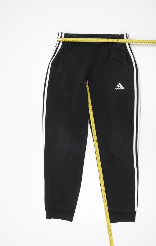 Adidas Men’s Black Jogger Trousers M Cotton Blend Sportswear