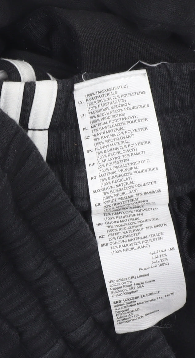 Adidas Men’s Black Jogger Trousers M Cotton Blend Sportswear