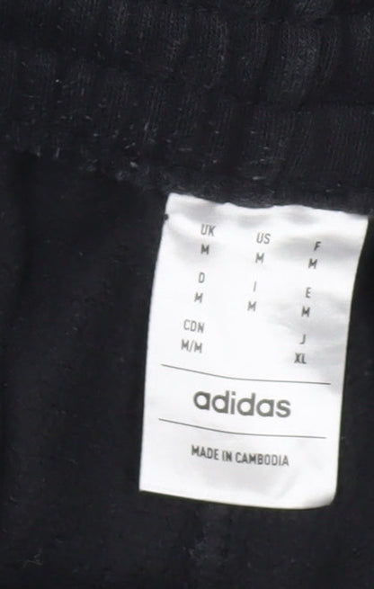 Adidas Men’s Black Jogger Trousers M Cotton Blend Sportswear