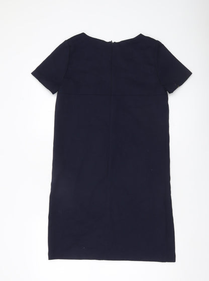 Next Women’s Navy Blue Shift Dress Size 6 Short Sleeve Workwear