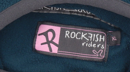 Rockfish Riders Womens Blue XL Fleece 1/4 Zip Sweatshirt Pullover