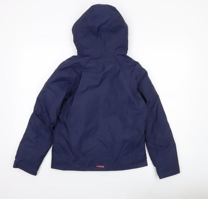 Wedze Boys Blue Ski Jacket 12 Years Waterproof Hooded Winter Coat