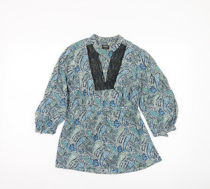 Womens UK Size 10 Oasis Multicoloured Tunic Blouse