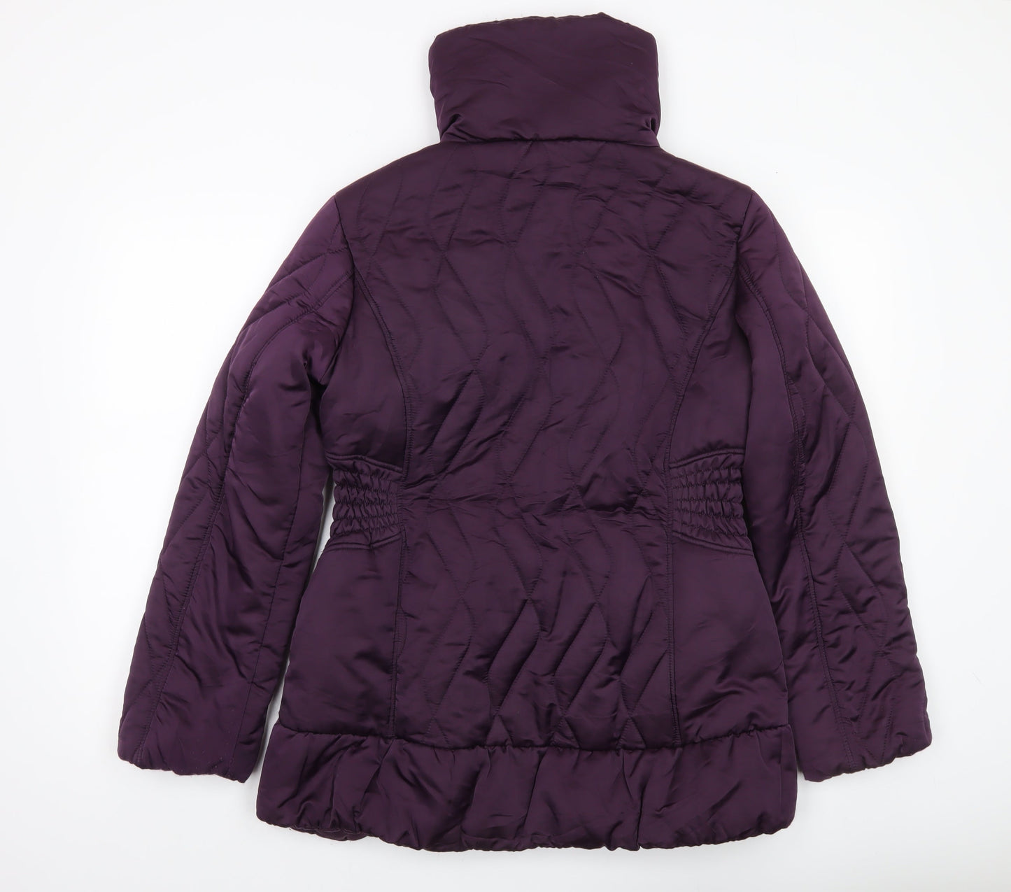 George Women’s Purple Quilted Puffer Jacket Size 12 Mid-Length