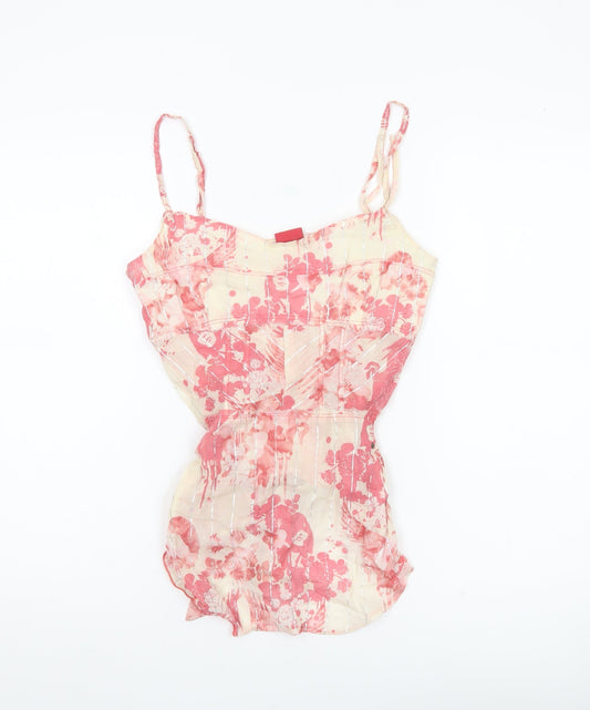 Firetrap Womens Multicoloured Floral Cotton Camisole Tank Top M