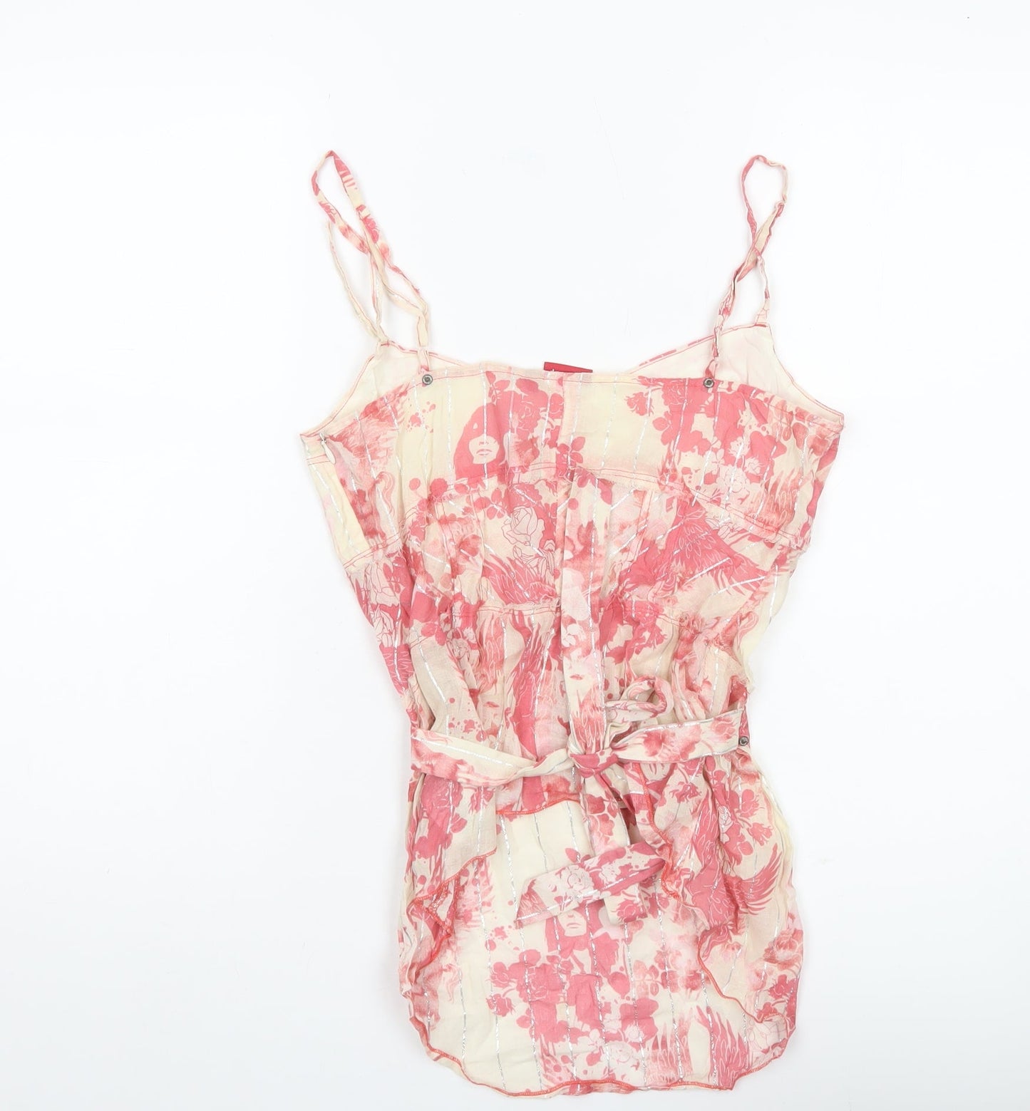 Firetrap Womens Multicoloured Floral Cotton Camisole Tank Top M