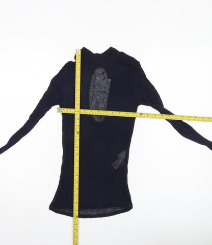 Womens UK Size S Zara Blue Basic Blouse