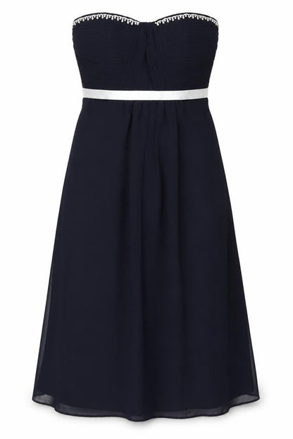 Debut Women’s Blue Strapless Midi Dress Size 14 Formal Wedding Party