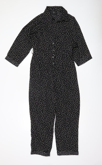 AX Paris Women’s Black White Polka Dot Jumpsuit Size 8