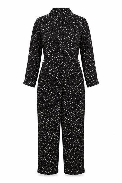 Womens UK Size 8 AX Paris One-Piece Black Jumpsuit