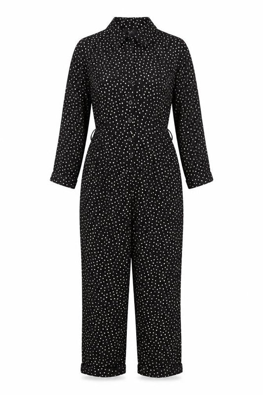 Womens UK Size 8 AX Paris One-Piece Black Jumpsuit