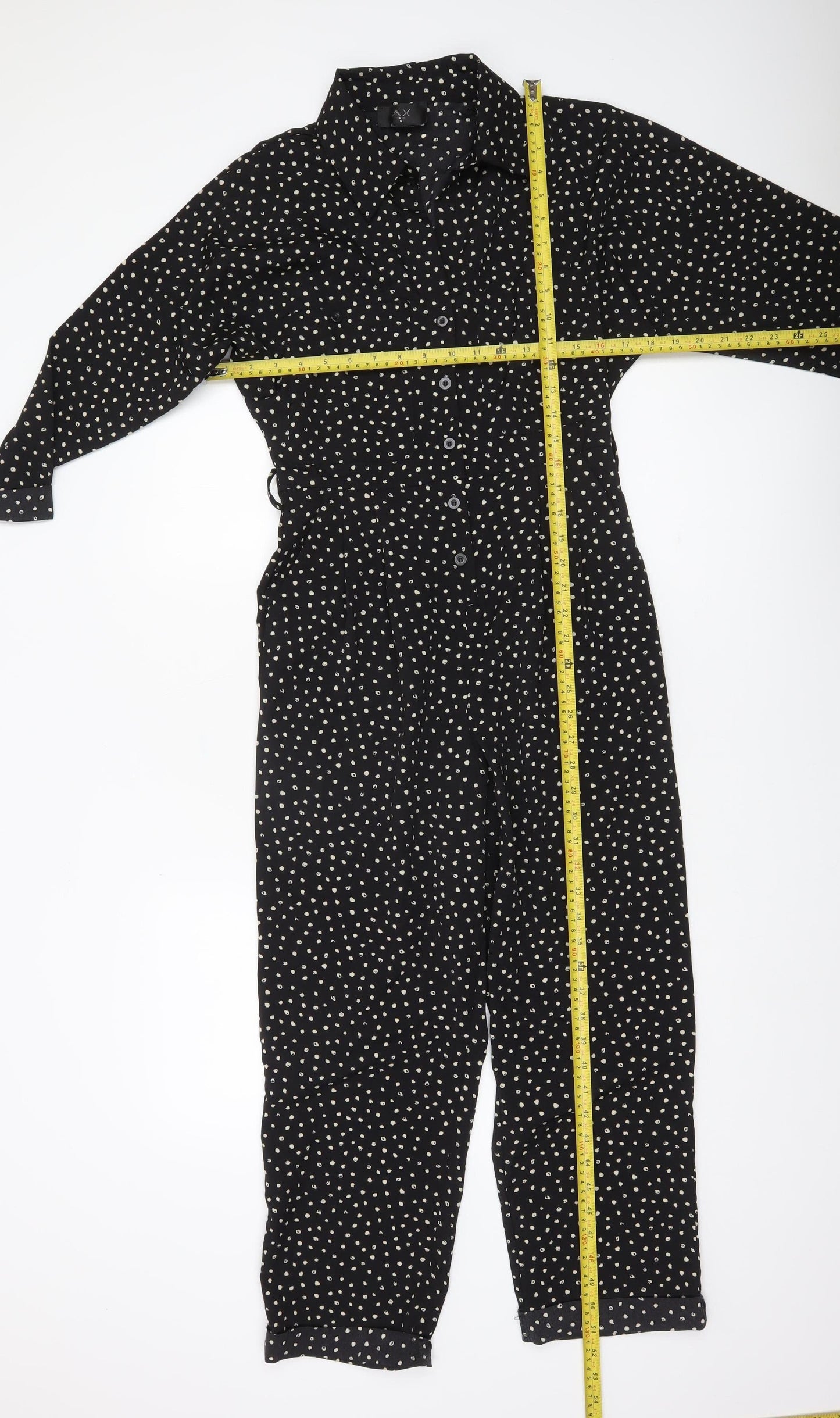 AX Paris Women’s Black White Polka Dot Jumpsuit Size 8