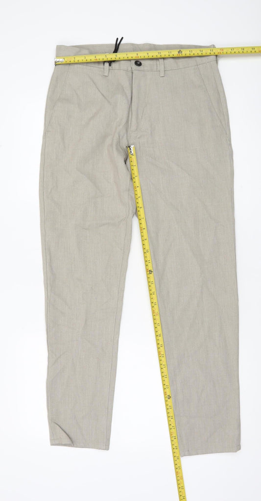 Zara Men’s Beige Slim Fit Chino Trousers Size 30 Waist