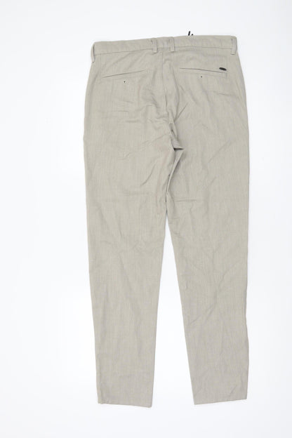 Zara Men’s Beige Slim Fit Chino Trousers Size 30 Waist