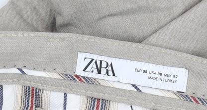 Zara Men’s Beige Slim Fit Chino Trousers Size 30 Waist