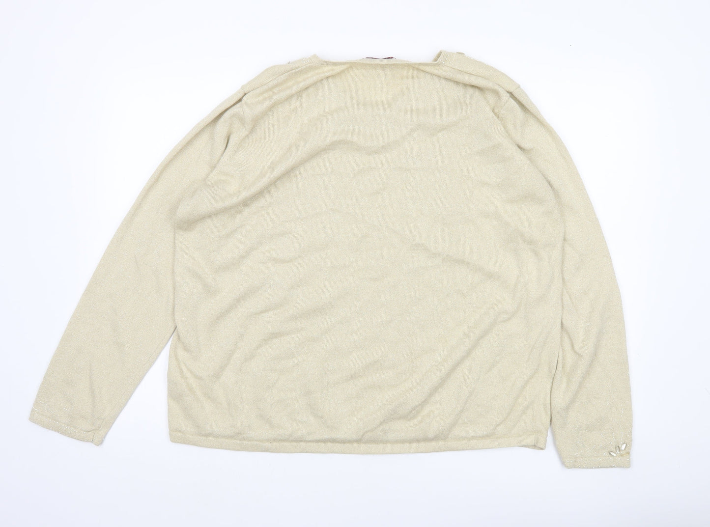 Womens UK Size XL Bonmarché Beige Pullover Jumper