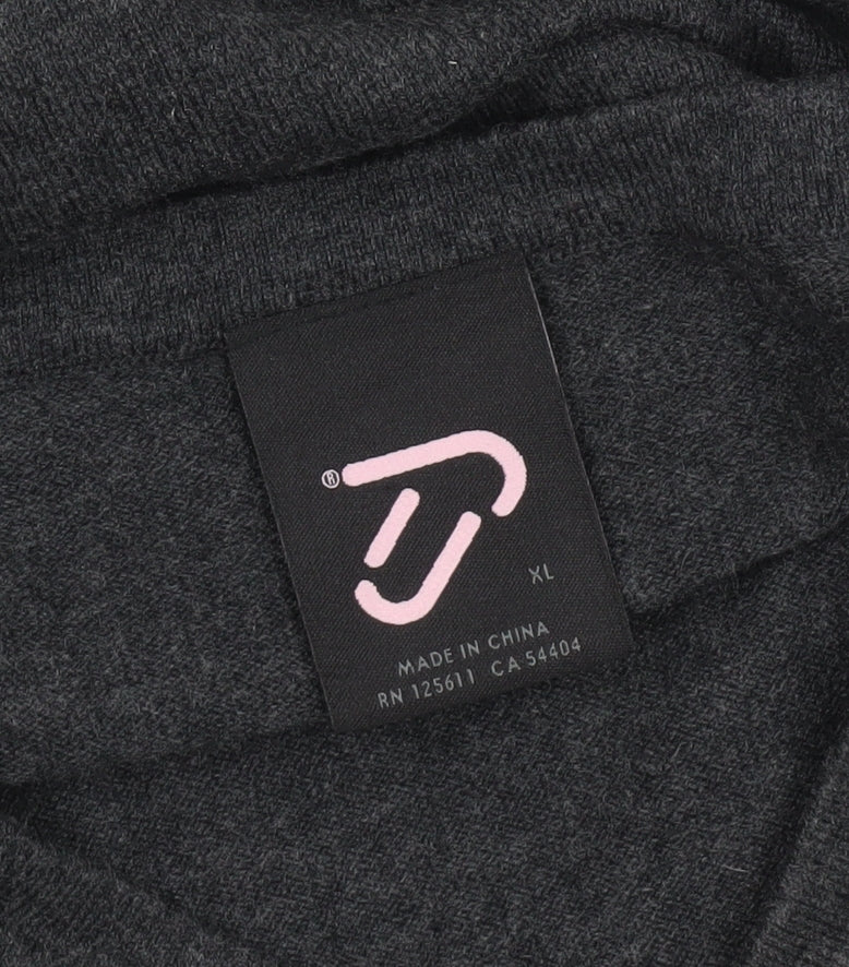 IJP Design Mens Grey XL V-Neck Argyle Pullover Jumper
