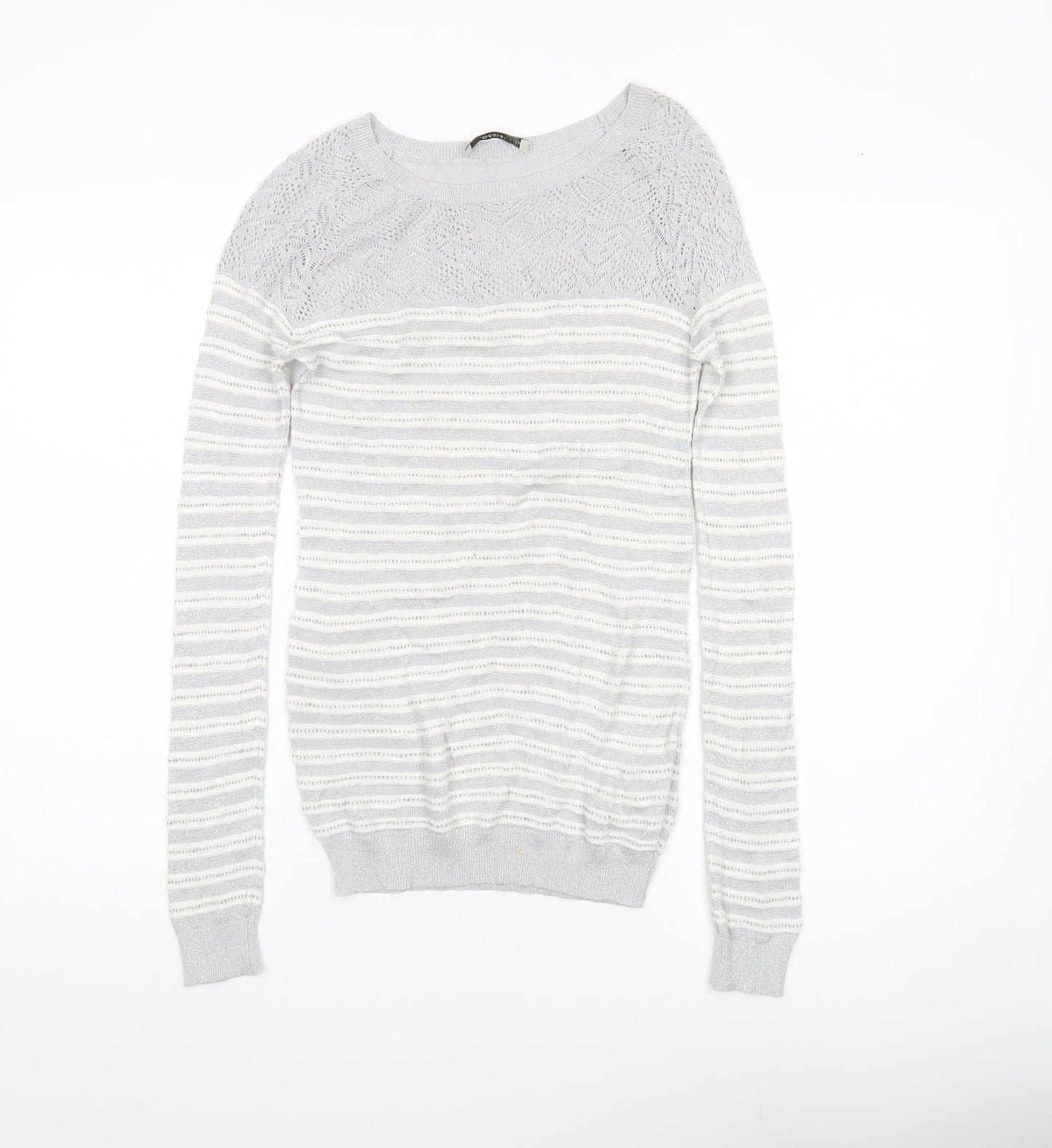 Womens UK Size XS Oasis Grey Pullover Jumper