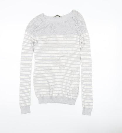 Womens UK Size XS Oasis Grey Pullover Jumper