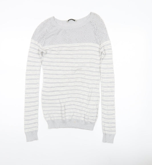 Womens UK Size XS Oasis Grey Pullover Jumper