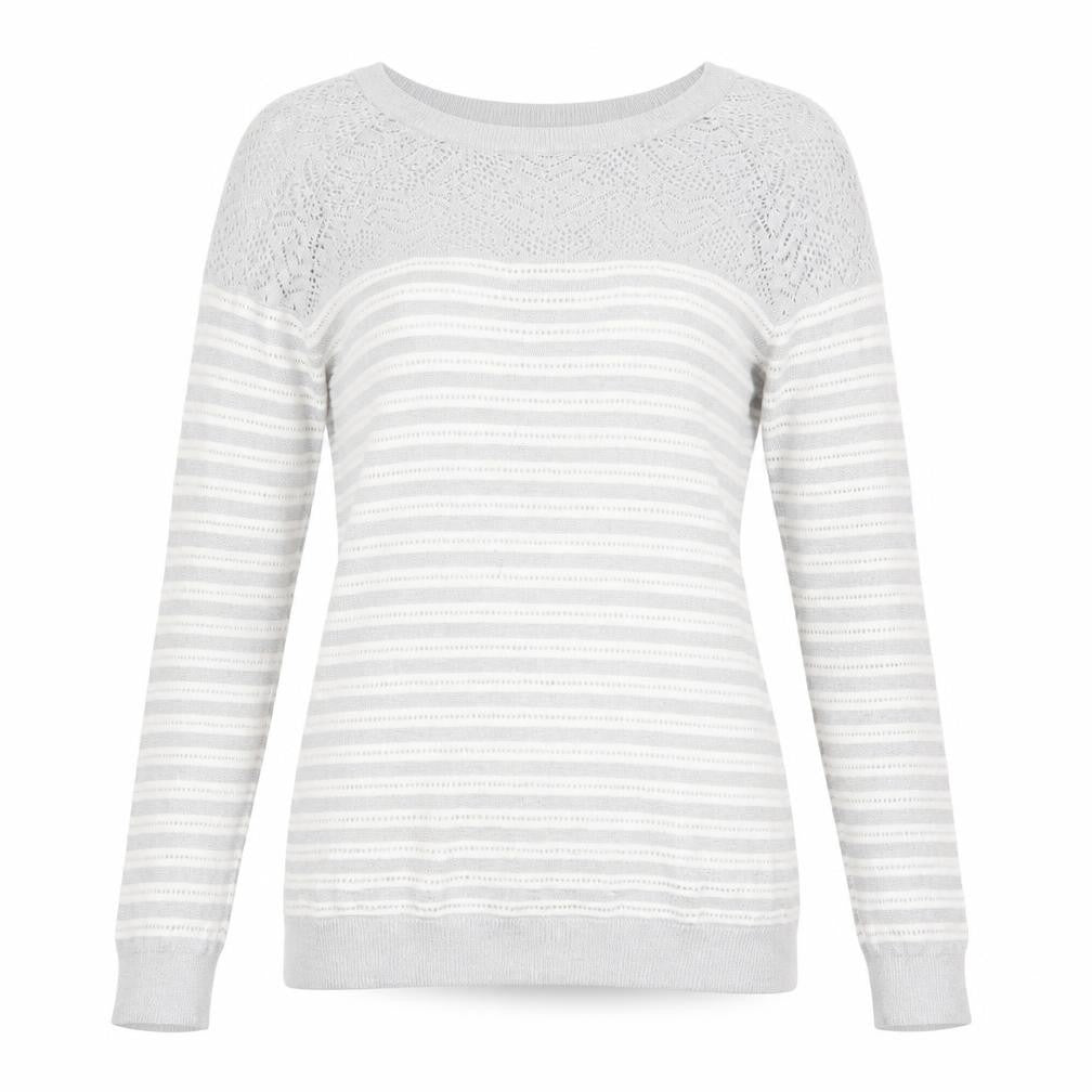 Womens UK Size XS Oasis Grey Pullover Jumper