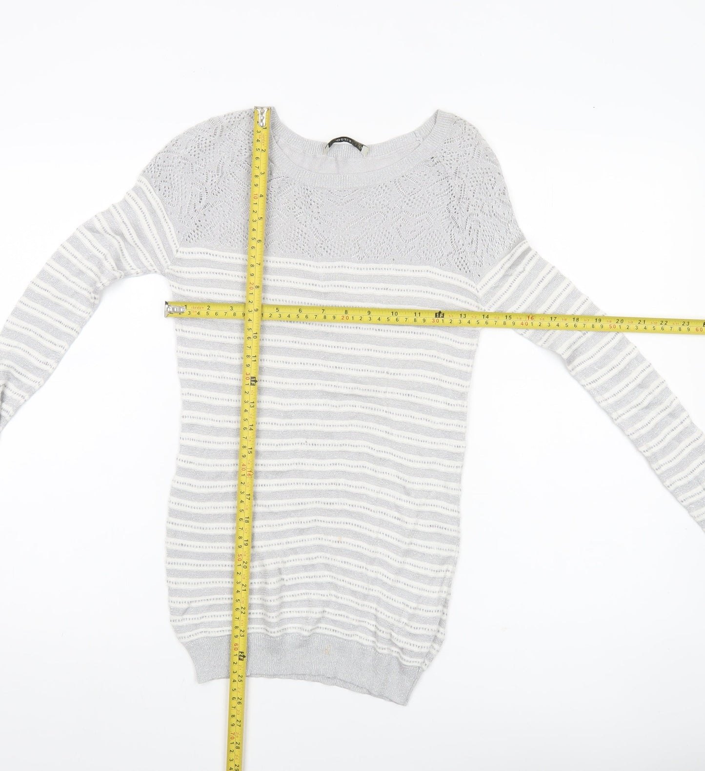 Womens UK Size XS Oasis Grey Pullover Jumper