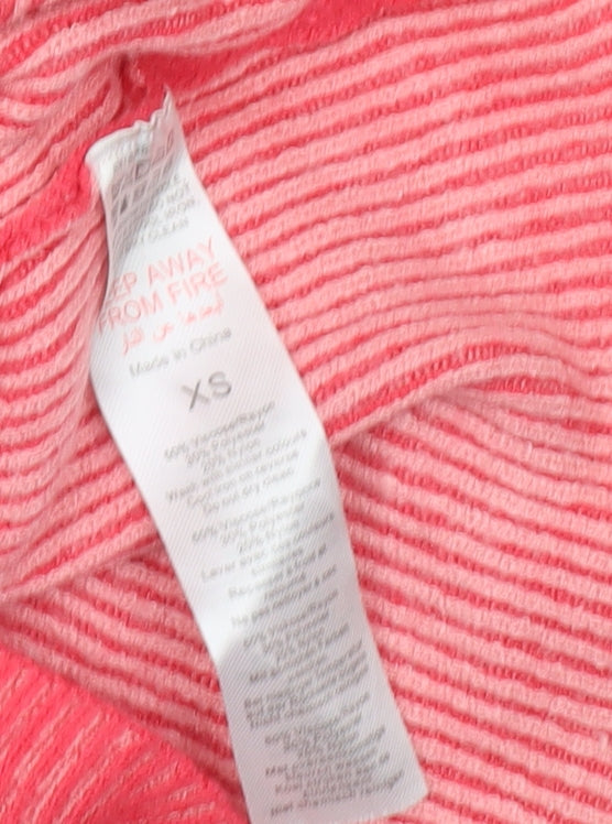 PrettyLittleThing Women Pink XS Bodycon Cut Out Mini Dress