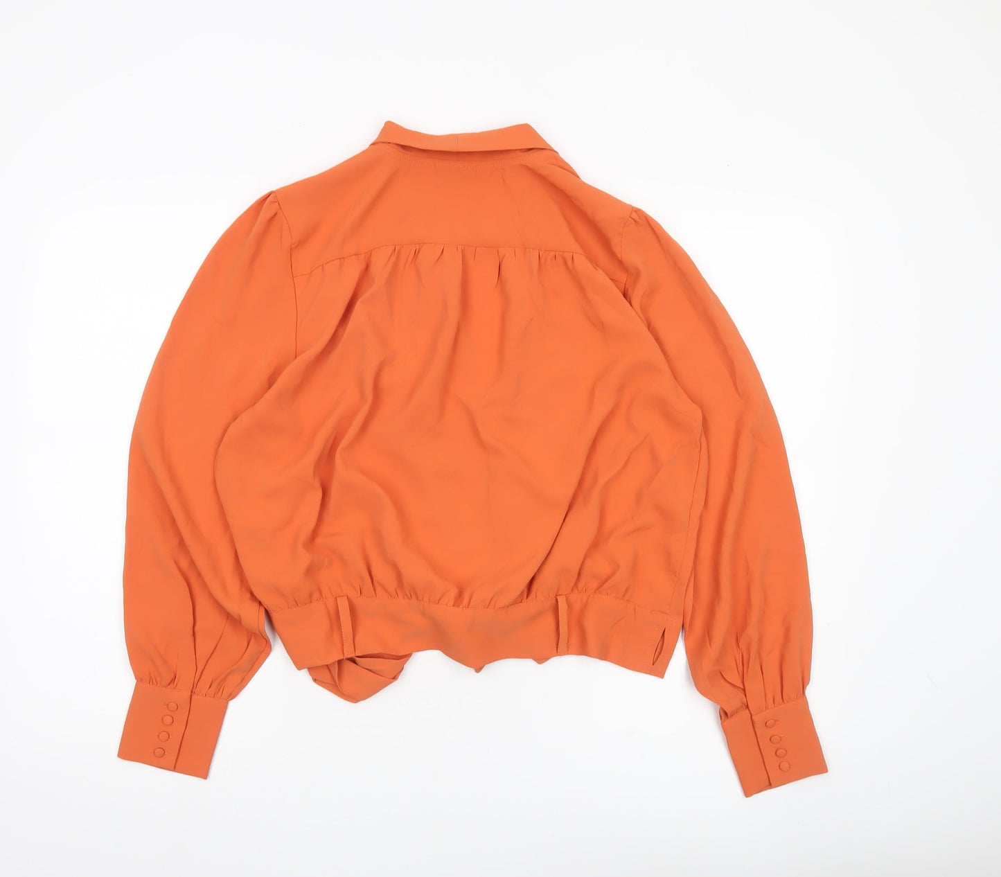 Womens UK Size 12 Apricot Orange Wrap Blouse