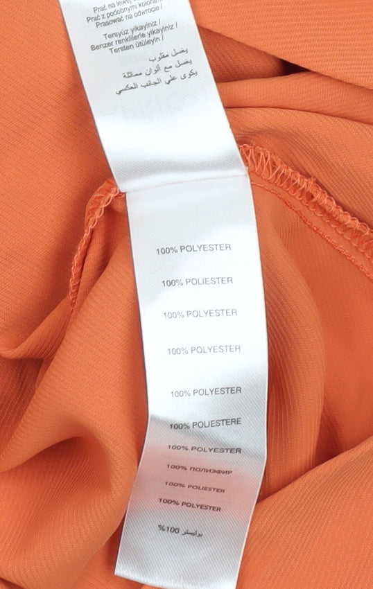 Womens UK Size 12 Apricot Orange Wrap Blouse
