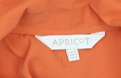 Womens UK Size 12 Apricot Orange Wrap Blouse