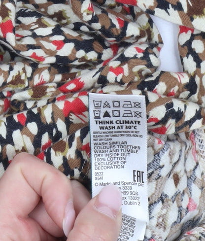 Womens UK Size 12 Marks and Spencer Multicoloured Tunic Blouse