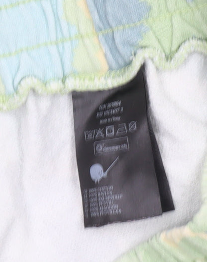 Monki Men’s Multicoloured Camouflage Shorts L Elastic Waist Casual