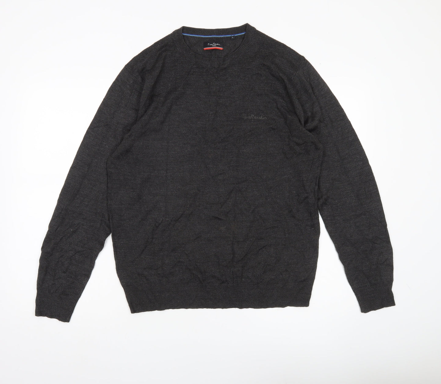 Pierre Cardin Men’s Grey L Pullover Jumper Crew Neck Knit