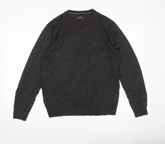 Pierre Cardin Men’s Grey L Pullover Jumper Crew Neck Knit