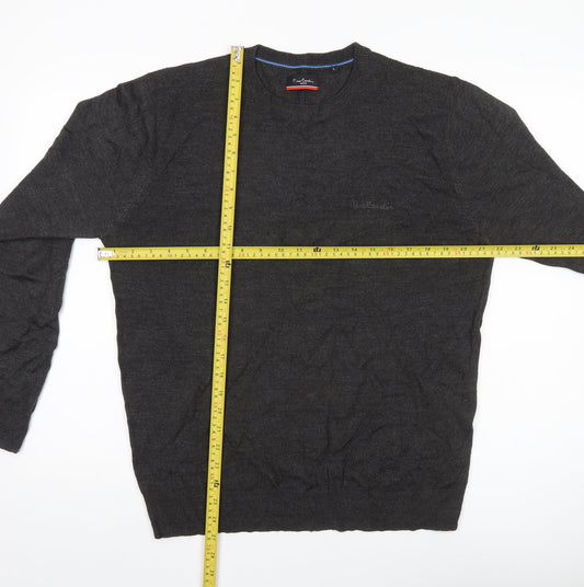 Pierre Cardin Men’s Grey L Pullover Jumper Crew Neck Knit