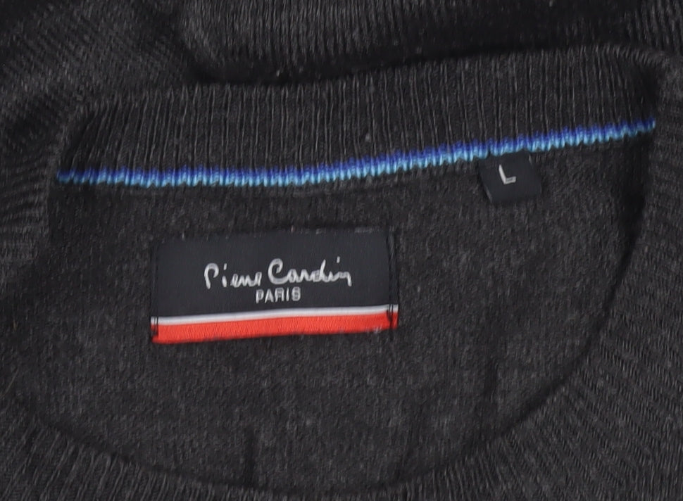 Pierre Cardin Men’s Grey L Pullover Jumper Crew Neck Knit