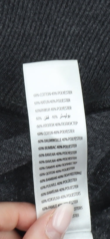 Maine New England Men’s Grey Small 1/2 Zip High Neck Cotton Jumper