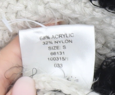 Republic Women’s Black White Striped Chunky Cardigan Size S